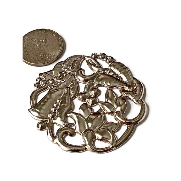 4 stampings per order -Rhodium Plated Ivy Leaf Stampings 2" - Picture 1 of 4